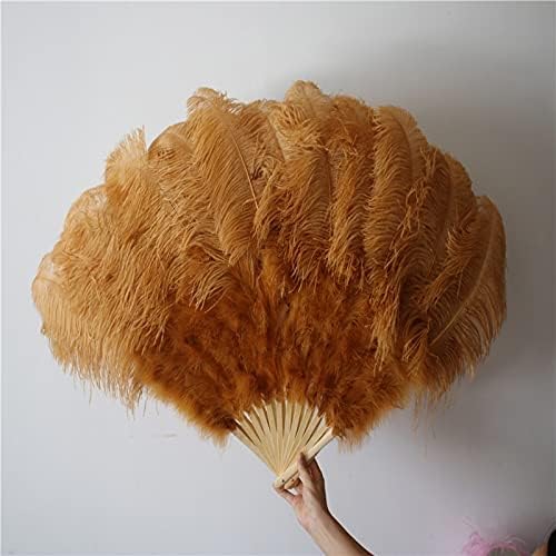 Pumcraft Feather for Craft Gold Gold Big Fluffy Avestrich Feather Fan Party Wedding Performance