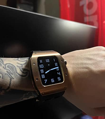 Caixa de aço inoxidável de estilo de luxo de Maalya para Apple Watch Series 8 45mm Band Silicone