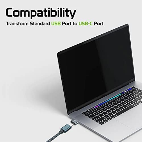 Usb-C fêmea para USB Adaptador rápido compatível com o seu LG H850 para Charger, Sync, dispositivos OTG como