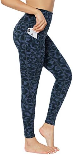 SERHOM Black Camo Yoga Pants for Women High Workout Soft 7/8 Comprimento Athletic Yoga Leggings com bolsos