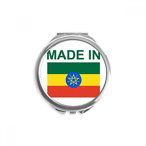 Feito na Etiópia, country Love Hand espelho Round Bolock Portable Glass