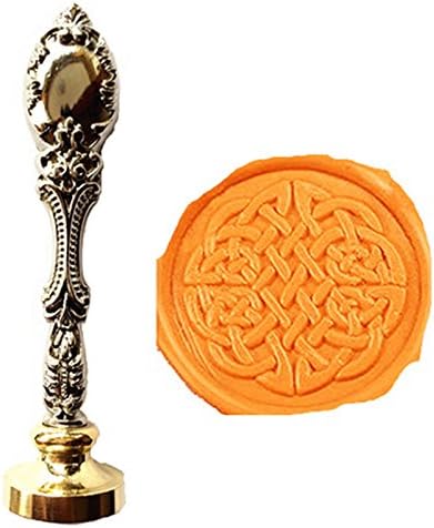 Mnyr vintage Celtic Nó Arte Cera Seal Carimbo de vedação de luxo Bronze metal pavão convidados decorativos de casamento