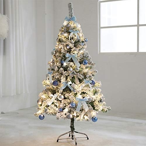 Árvore de Natal Artificial de Luz Dlpy Snow com ornamentos Pernas de metal Classic Fiber Tree Classic para