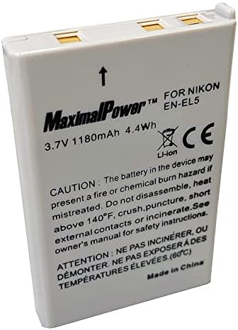 MaximalPower NIK EN-EL5 Bateria para Nikon Coolpix P3, P4. P5000, S10, 3700, 4200, 5200, 5900 e