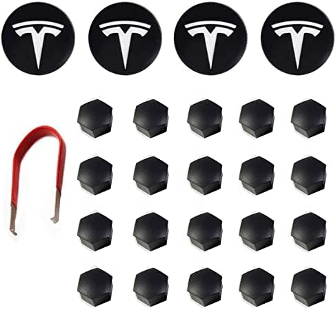 Tesla Modelo 3 y S x Centro de tampa de roda do kit de tampa de lutas Tampa de porca de prata