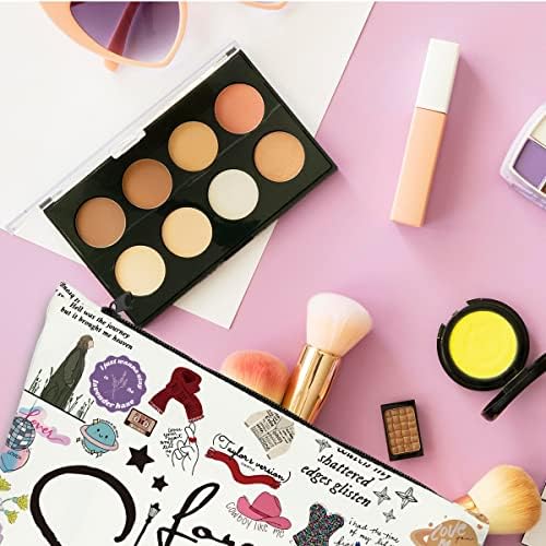 Engraçado inspirado Swiftie-Fan Gift Music Lover Merchandise Cosmetic Bag Ts Fãs Lista de músicas Lista de faixas