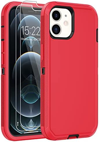 Kecai para iPhone 12 Case, iPhone 12 Pro Case com Protetor de tela 2x, Droga pesada Drop/Shock/Poeira