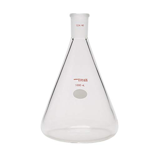 Adamas-beta 1 peça Erlenmeyer Flask Baker cônico resistente 24/40 1000ml Copo de medição Laboratório de química