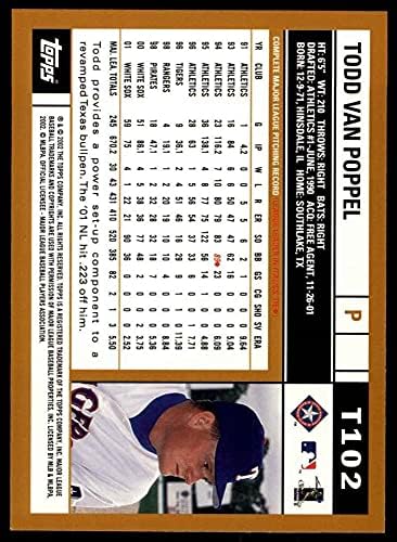 2002 TOPPS 102 T Todd Van Poppel Texas Rangers NM/MT Rangers