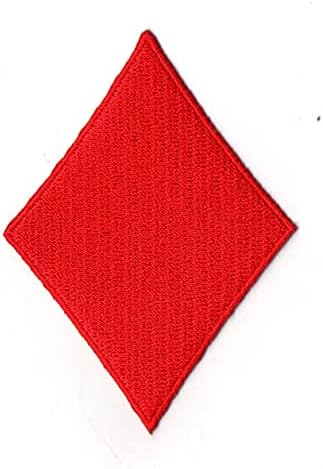 Primeiro qualquer coisa vermelha diamante poker patch ferro em bordado para chapéu de camisa de camisa de camisa