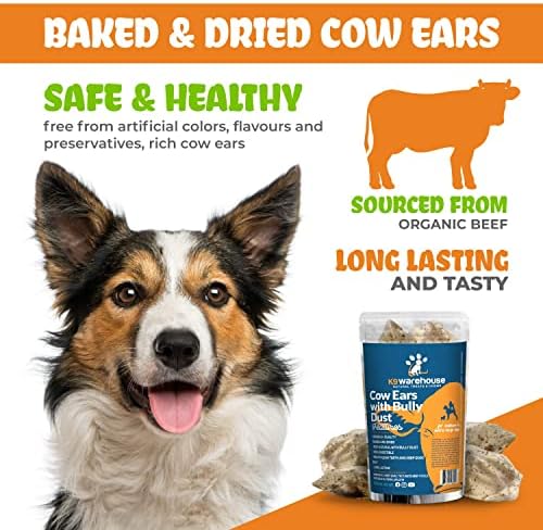 Pacote - ouvidos de vaca jumbo com flocos de bastão e antler de alces médios feitos nos EUA - guloseimas duradouras para mastigadores agressivos - para cães pequenos, médios e grandes