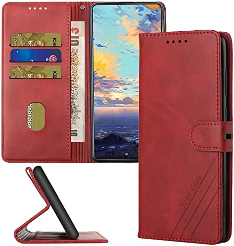 Bichong Compatível com a caixa da carteira Samsung Galaxy A13 5G, Galaxy A13 5G Caso Folio de couro com porta -cartas