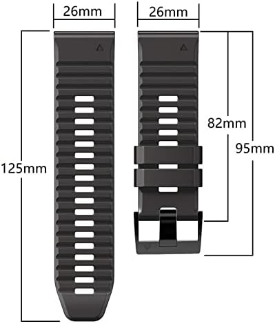 JWTPro 22mm Bandas de relógio de borracha para Garmin Fenix ​​7/Fenix ​​6/Fenix ​​5/Fenix ​​5 Plus/Fenix