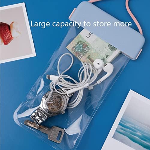 Kiitoys 2pack bolsa de telefone à prova d'água, escondida retrátil escondida, 7 Caso de celular transparente