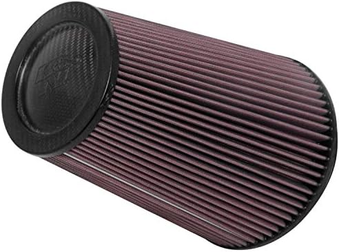 Filtro de ar universal de K&N - Top de fibra de carbono: alto desempenho, premium, filtro de substituição: