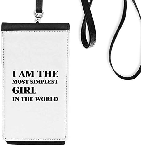 Eu sou a garota mais simples da garotinha do telefone da moda de fashion, bolsa móvel bolsa preta bolso