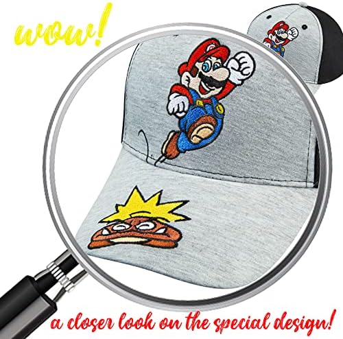 Nintendo Super Mario Boys Baseball Cap - de 4 a 12 anos - muitos estilos e cores - ajustável -