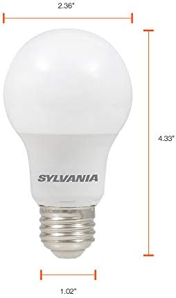 Lâmpada LED de Ledvance Sylvania, 75W equivalente A19, 12W eficiente, base média, acabamento fosco,