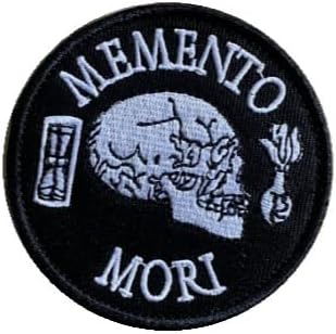 Memento Mori Bordado Patch Militar Tactical Morale Patch Badges emblema Applique Hook Patches para acessórios