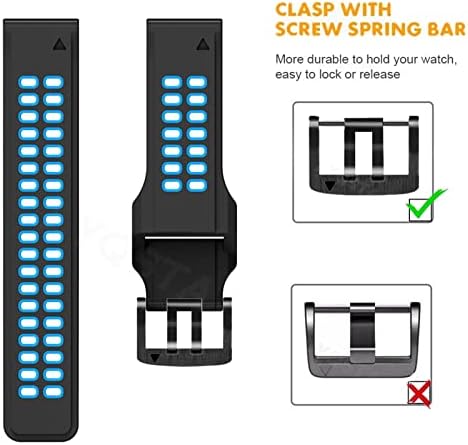 Facdem Smart Watch Band Straps para Garmin Fenix ​​7x, Fenix ​​6x, 3HR, Fenix ​​5x, Descent Mk2, Enduro, pulseira
