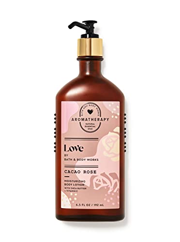 Bath & Body Works Aromaterapia Love Cacao Rose Deluxe Conjunto de presentes - Loção para o corpo - Banho de espuma