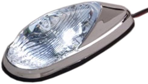 K&S Technologies 25-9500 Chrome/Blue LED Mini Flush Mount Marker Light