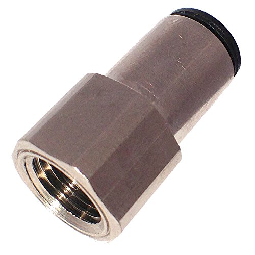 Parker 66LF-6-2 Push-to-Connect nickel encaixe instantâneo, tubo a tubo, níquel, latão, conector de tubo