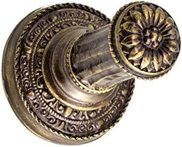 Hardware de Carpe diem 1682-3 Acanthus II Hook Rosette Style, Large, Latão Antigo