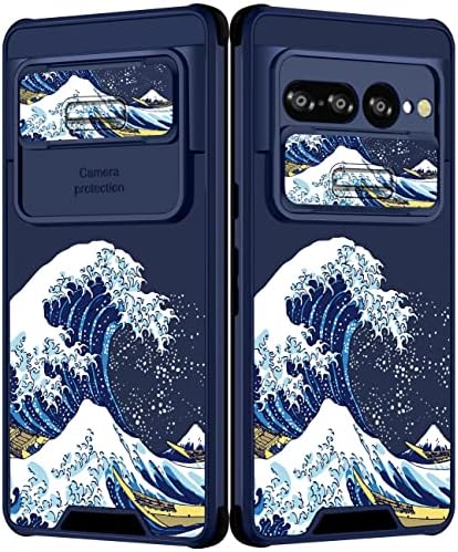 Goocrux para o Google Pixel 7 Pro Case ondas Mulheres garotas fofas ótima onda capa de telefone japonês