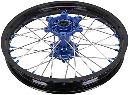 Rim da roda traseira de bicicleta suja 2,15 x 19 36 Spoke Birs Blue Hub para YZ250F YZ450F 2014 2015