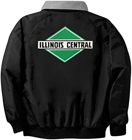 Daylight Sales Illinois Central Green Diamond Logo Jackets com logotipo frontal e traseiro [06R]