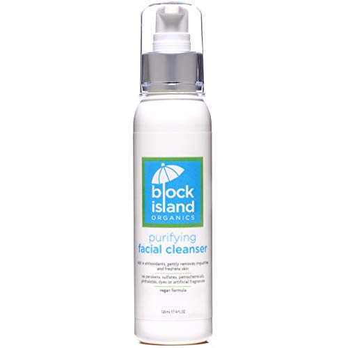 Block Island Organics Purification Facial Cleanser - Vitamina C e E Antioxidantes naturais - EWG - Lavagem diária