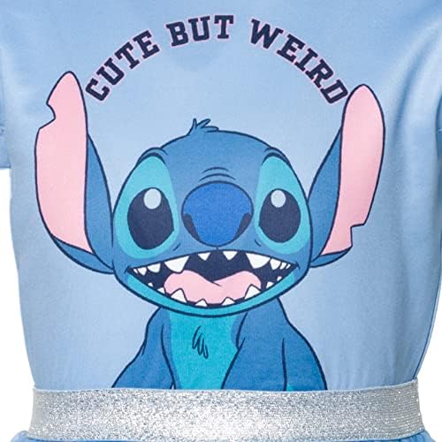 Disney Lilo & Stitch Little Girls Mesh Cosplay Vestido de manga curta azul 6x
