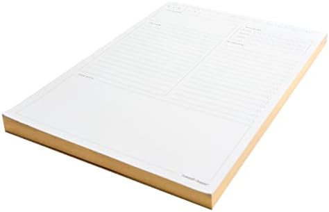 Russell+Hazel Desktop Daily Pad, material de escritório, planejador diário sem data, 7 '' x 10 '', 80 folhas,