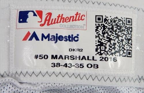 Arizona Diamondbacks Evan Marshall 50 Game usou calças cinza DP19822 - Game usado calças MLB usadas