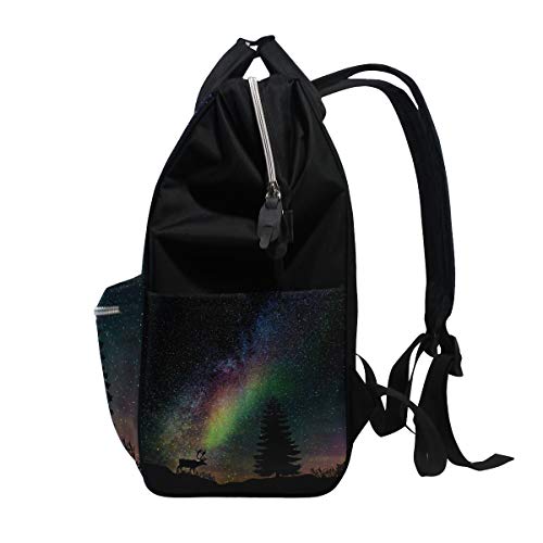 Lilibeely de grande capacidade fralda de bolsa de nappy backpack para cuidados com o bebê, o céu
