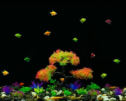 MyLifeunit Aquarium Plants, 15 Pack Artificial Fish Tank Decorations Tree para decoração de aquário