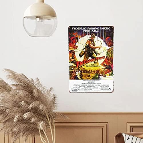 Indiana Jones e The Temple of Doom 80S Posters clássicos de filmes vintage Sinais de lata de ferro sinais de metal