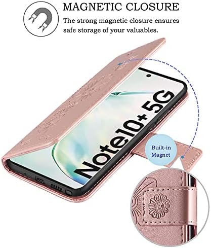Caixa telefônica da capa da carteira de couro Kazineer para Samsung Galaxy Note 10+ Plus, com slots de suporte