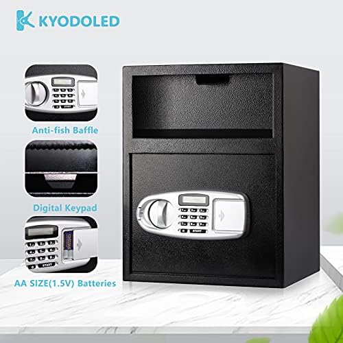 Caixa segura de depósito digital Kyodoled, aço eletrônico seguro com teclado, caixa de bloqueio com