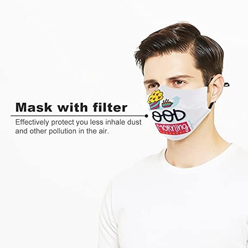 MODEN Reutilable lavable roupas de segurança máscaras de poeira tampas de boca imprimindo bom dia desenho de desenho