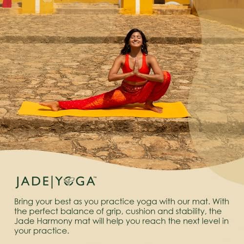 Jadeyoga Harmony Yoga Mat, tapete de exercício em casa de borracha natural, tapete de ginástica durável