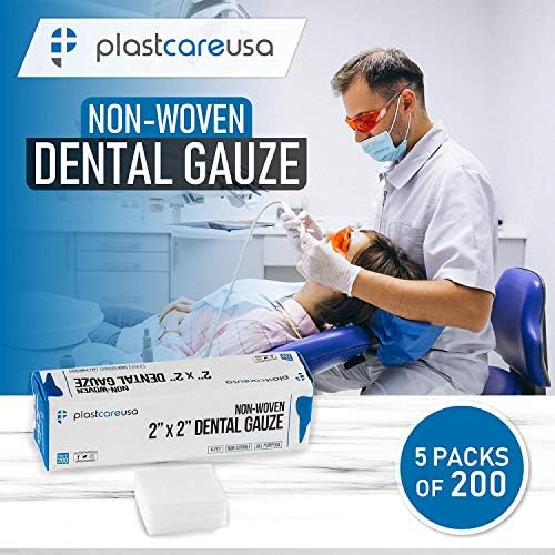 1000 4 Ply 2x2 esponjas de gaze não tecidas e 800 pacote de gaze dental