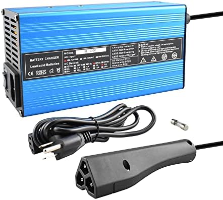 Abakoo 48V 6A Carrinho de golfe carregador de bateria para EZ-Go Ezgo Txt, com plugue RXV 3 Prong, azul
