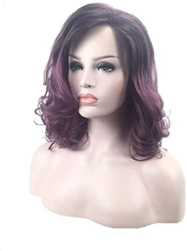 Peruca de substituição de cabelo xzgden, perucas europeias e americanas gradiente feminino colorida Cosplay