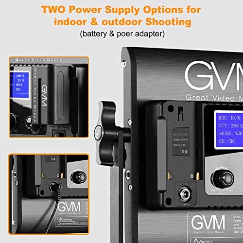 GVM RGB LED Video Light, 800D Studio Light com App Control Lighting Kit Photography Light 1 Pacote