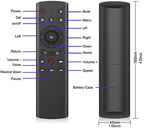 WECHIP G20 Voz Remote Wireless Replacement Remote para NVIDIA Shield/PC/Android TV Box/Smart TV