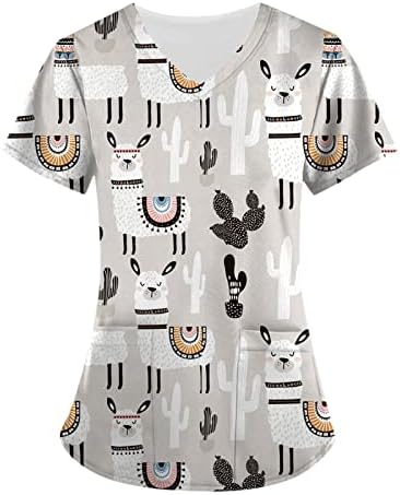 Camisas de manga curta nokmopo para mulheres moda casual fofo animal impressão em vinicta