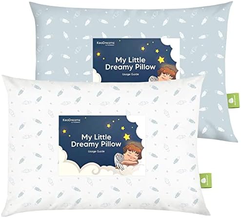 Pillow de 2 pacote para crianças pequenas para dormir de algodão orgânico para dormir - 13x18 travesseiro pequeno
