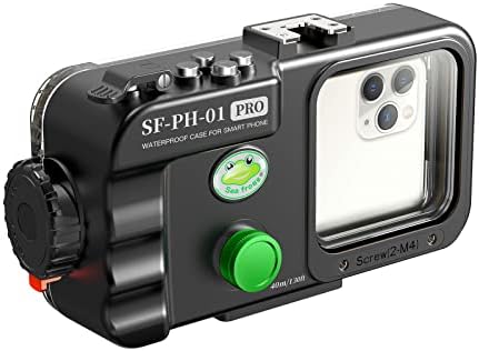 SeaFrog 130ft/40m de capa de telefone de mergulho profissional para controles de câmera de snorkeling de
